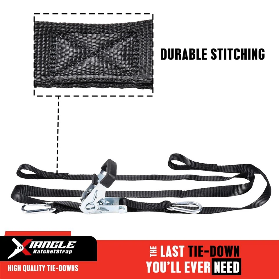 1.5 Inch Heavy-Duty Ratchet Tie Down Straps With Soft-Tye And M10 Carabiner Hooks factory