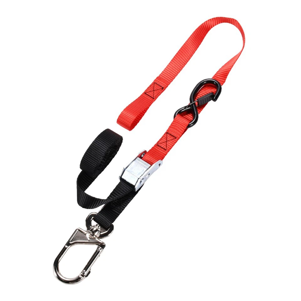 25mm 550kg Break Strength Safety Cam Buckle Tie Down Straps With Swivel Carabiner For Motorcycle, ATV
