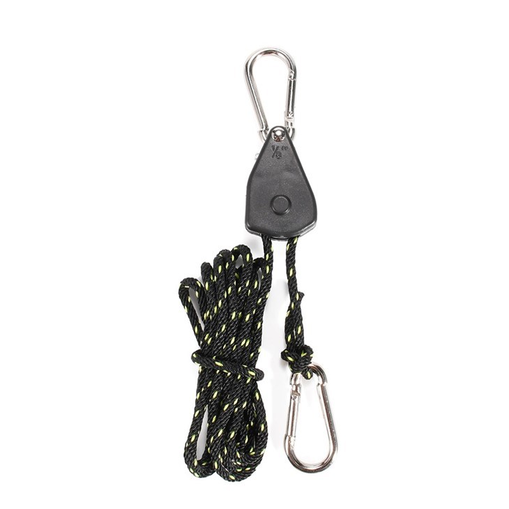 Outdoor Rope Hanger Ratchet Tie Down Strap With Carabiner Hook
